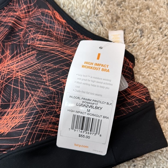 Lucy High Impact Workout Bra Size Medium NWT - Picture 3 of 6